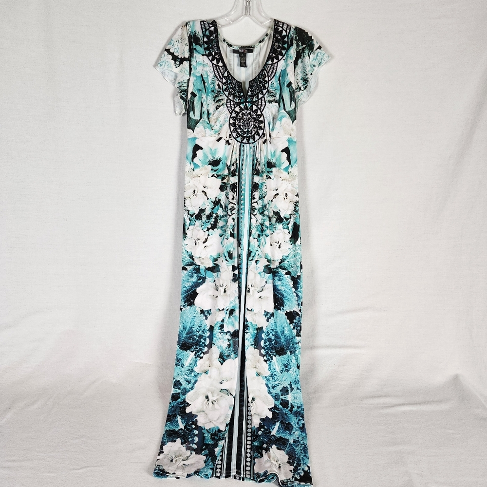 Style & Co Petite Maxi Teal Dress